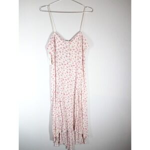 New Romantics Prairie Dress 12 Pink Floral Cottage Boho High-Low Country Cowgirl
